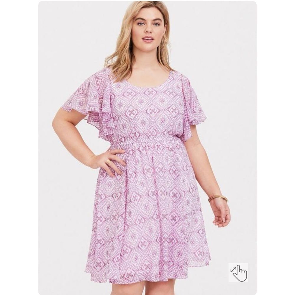 TORRID Mini Chiffon Skater Dress 3X